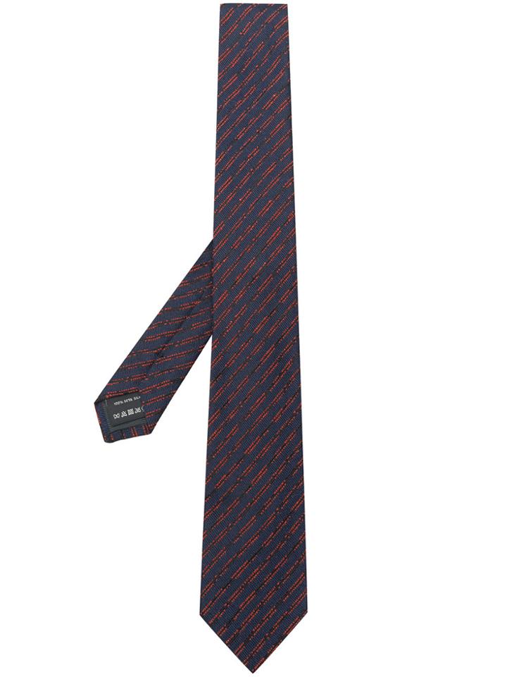 Z Zegna Striped Tie - Blue