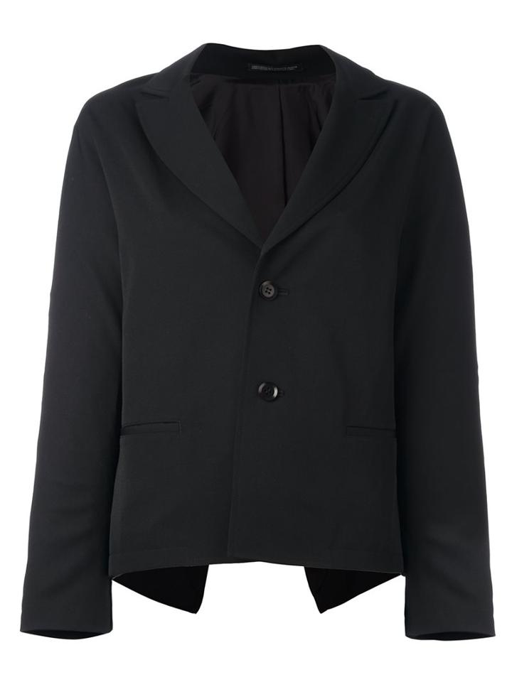 Yohji Yamamoto Cropped Jacket, Women's, Size: 1, Black, Cupro/wool