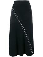 Alexander Mcqueen Hook And Eye Skirt - Black