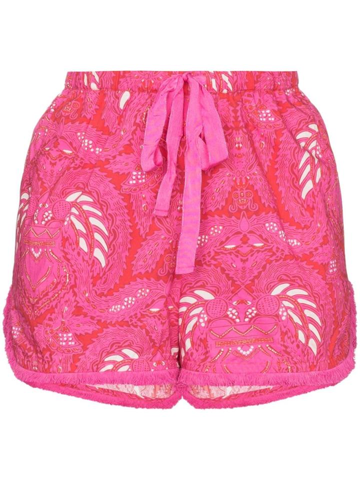 Figue Pascal Batik Print Shorts - Pink