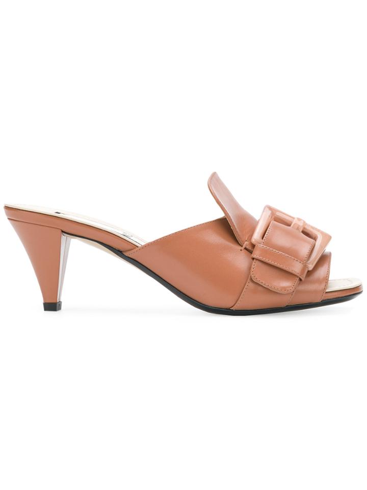 No21 Buckle Strap Mules - Nude & Neutrals