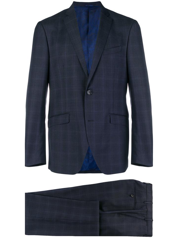 Etro Two-piece Check Suit - Blue