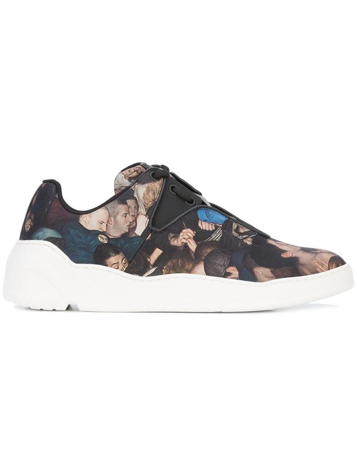 Dior Homme Printed Panel Sneakers - Black