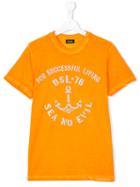 Diesel Kids Sea No Evil T-shirt, Girl's, Size: 14 Yrs, Yellow/orange