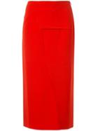 Roland Mouret Abrams Pencil Skirt - Red