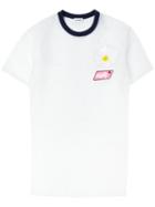 Au Jour Le Jour Sheer Patch Detail T-shirt, Women's, Size: 42, White, Polyamide/polyester/pvc