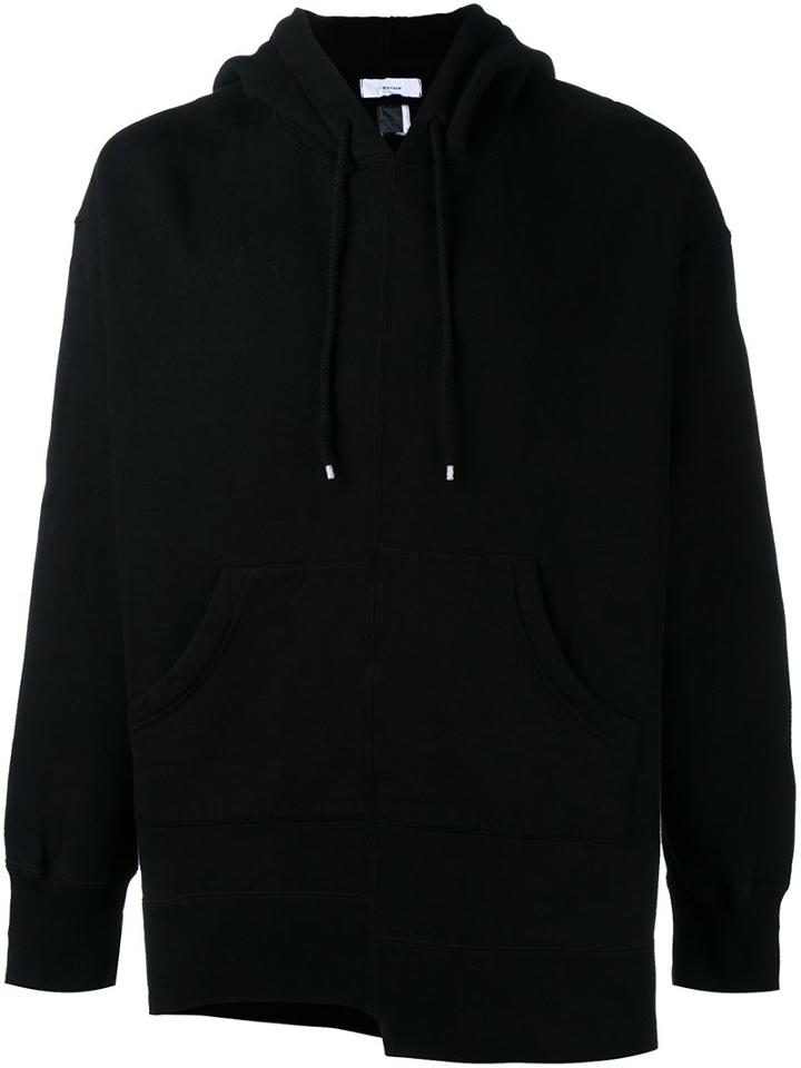 Facetasm Asymmetric Hoodie, Men's, Size: 4, Black, Cotton