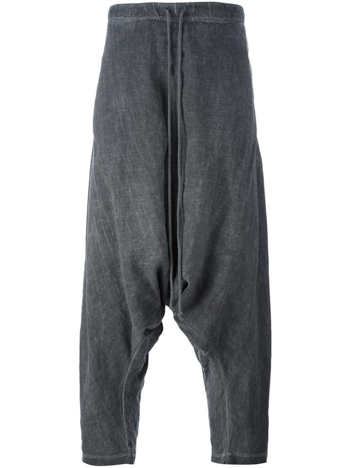 Lost & Found Rooms Drop Crotch Pants, Men's, Size: Xs, Grey, Cotton/linen/flax