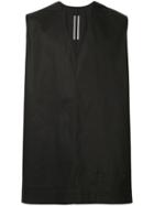 Rick Owens V Neck Jumbo Top - Black