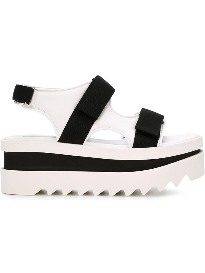 Stella Mccartney Chunky Flatform Sandals, Women's, Size: 39, White, Polyurethane/rubber