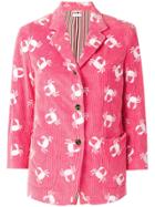 Thom Browne Crab Embroidery Corduroy Sack Jacket - Pink