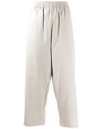 Mm6 Maison Margiela Cropped High-rise Trousers - Neutrals