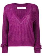 Iro Oversized Ribbed Jumper - Pink & Purple