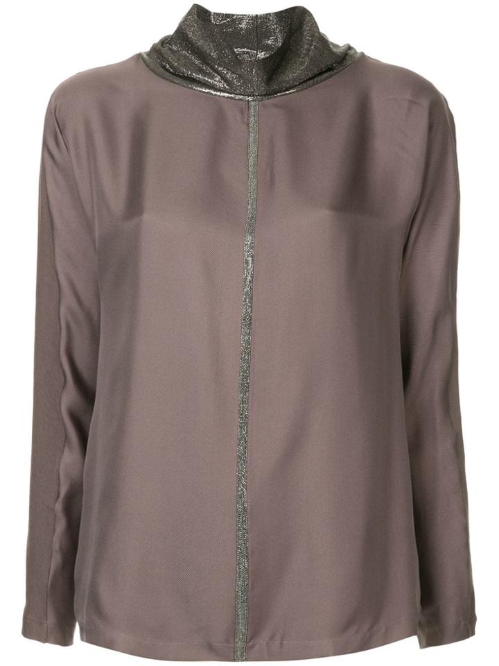Fabiana Filippi Embellished Blouse - Pink & Purple
