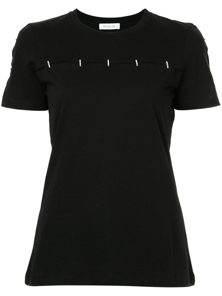 Mugler Slit T-shirt - Black