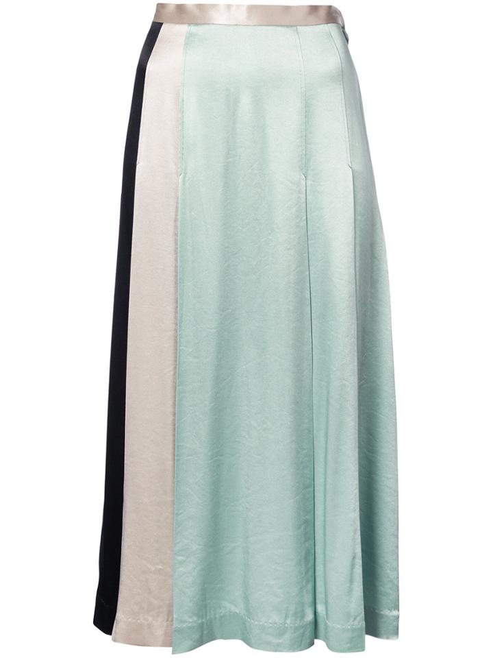 Toga Colour Block Skirt - Green
