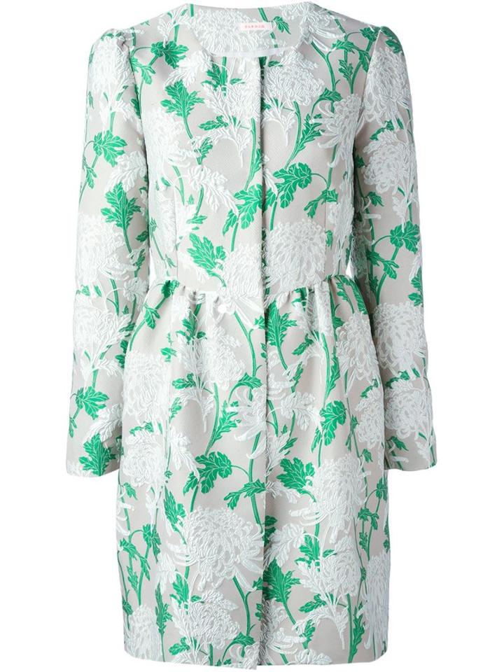 P.a.r.o.s.h. Floral Brocade Coat, Women's, Size: Small, Grey, Polyester/polyamide/silk/viscose