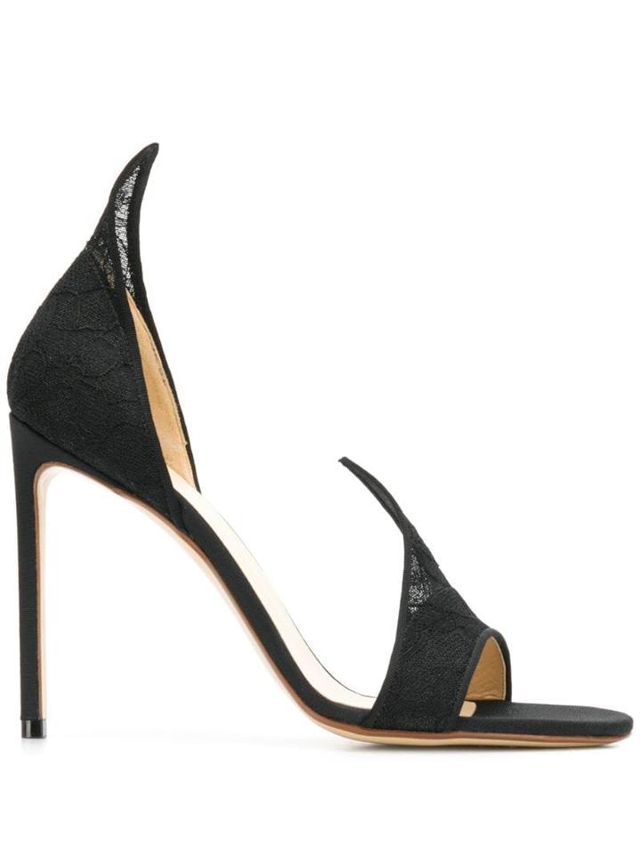 Francesco Russo Open Toe Pumps - Black