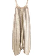 L'autre Chose Sequin Shift Dress - Gold