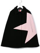 Msgm Kids Star Print Cape, Girl's, Size: 12 Yrs, Black