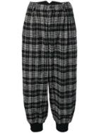 Comme Des Garçons Pre-owned Check Print Cropped Trousers - Black
