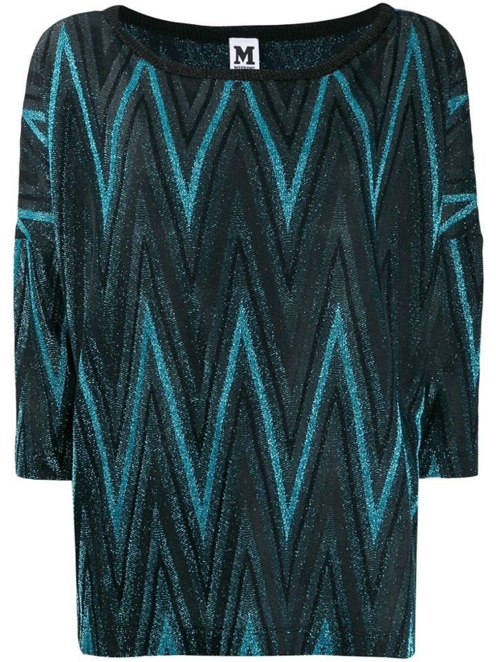 Missoni Lurex Zig Zag Blouse - Black