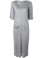 Facetasm Jersey Midi Dress, Women's, Size: 2, Grey, Cupro/tencel