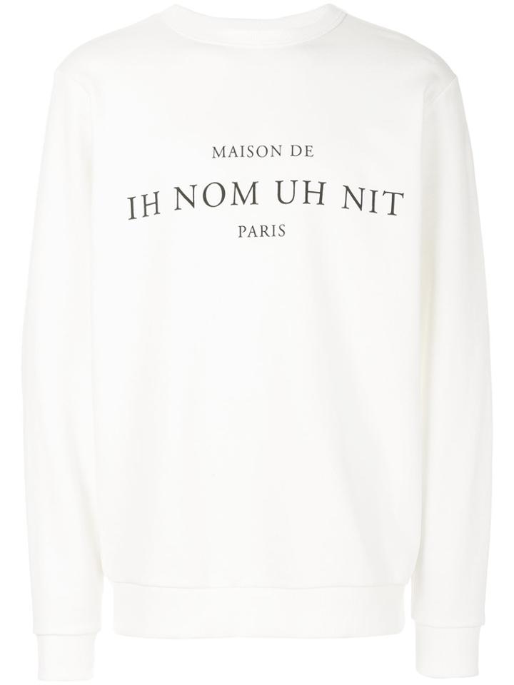 Ih Nom Uh Nit Logo Print Sweatshirt - White