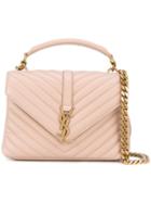 Saint Laurent - Small Monogram Shoulder Bag - Women - Leather - One Size, Nude/neutrals, Leather