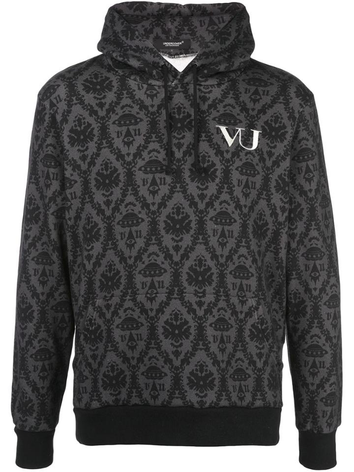 Undercover All-over Print Hoodie - Grey