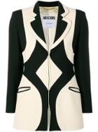 Moschino Vintage 1990's Graphic Pattern Blazer - Black