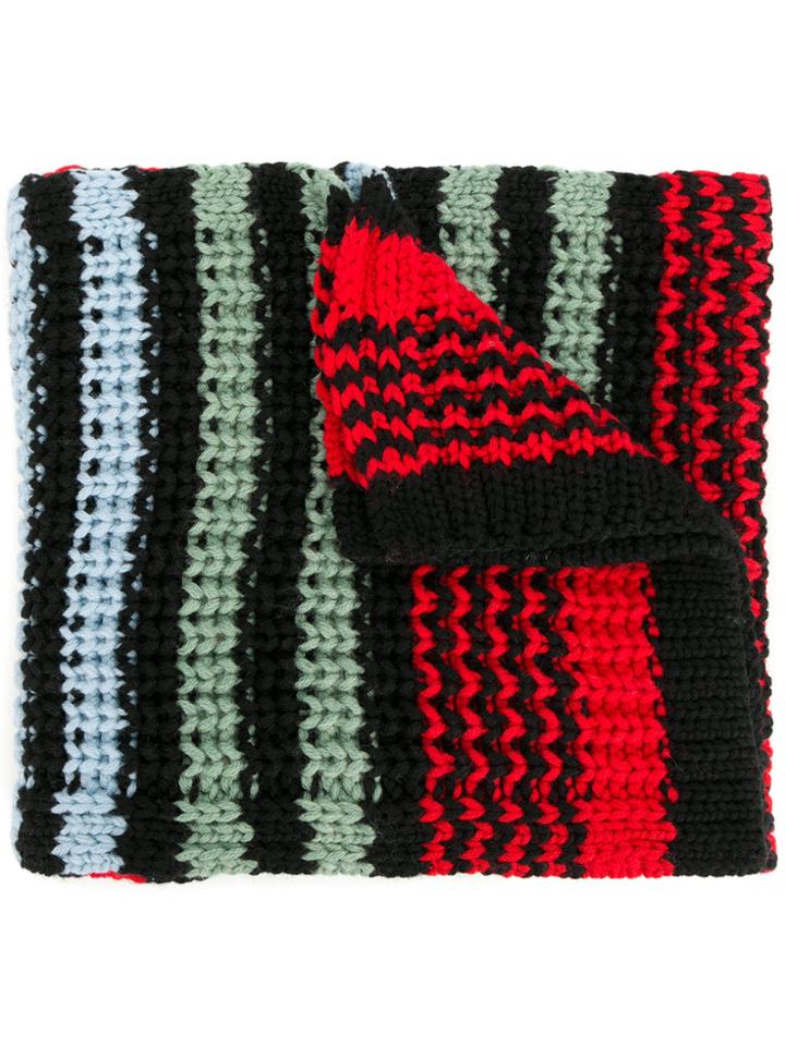 Sonia By Sonia Rykiel Chunky Knit Striped Scarf - Multicolour