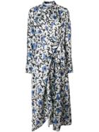 Christian Wijnants Oversized Floral Print Shirt Dress - Grey