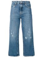 Liu Jo Wine Wide Leg Cropped Jeans - Blue