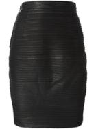 Versace Vintage Ribbed Pencil Skirt, Women's, Size: 38, Black