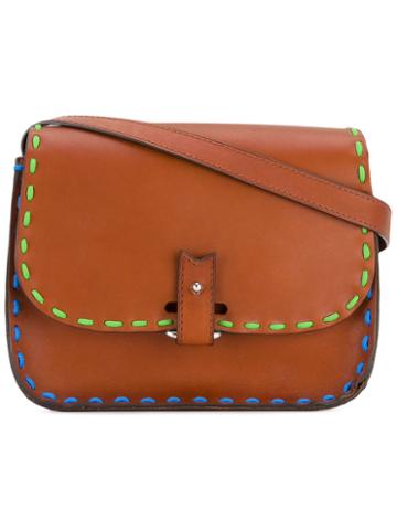 La Contrie - Green Stitch 'rohan S' Saddle Bag - Women - Leather - One Size, Brown, Leather