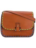 La Contrie - Green Stitch 'rohan S' Saddle Bag - Women - Leather - One Size, Brown, Leather