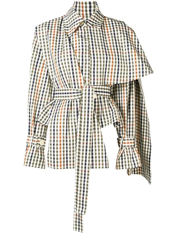 A.w.a.k.e. Gingham Check Jacket - Neutrals