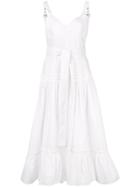 Proenza Schouler Sleeveless Tiered Cotton Poplin Dress - White