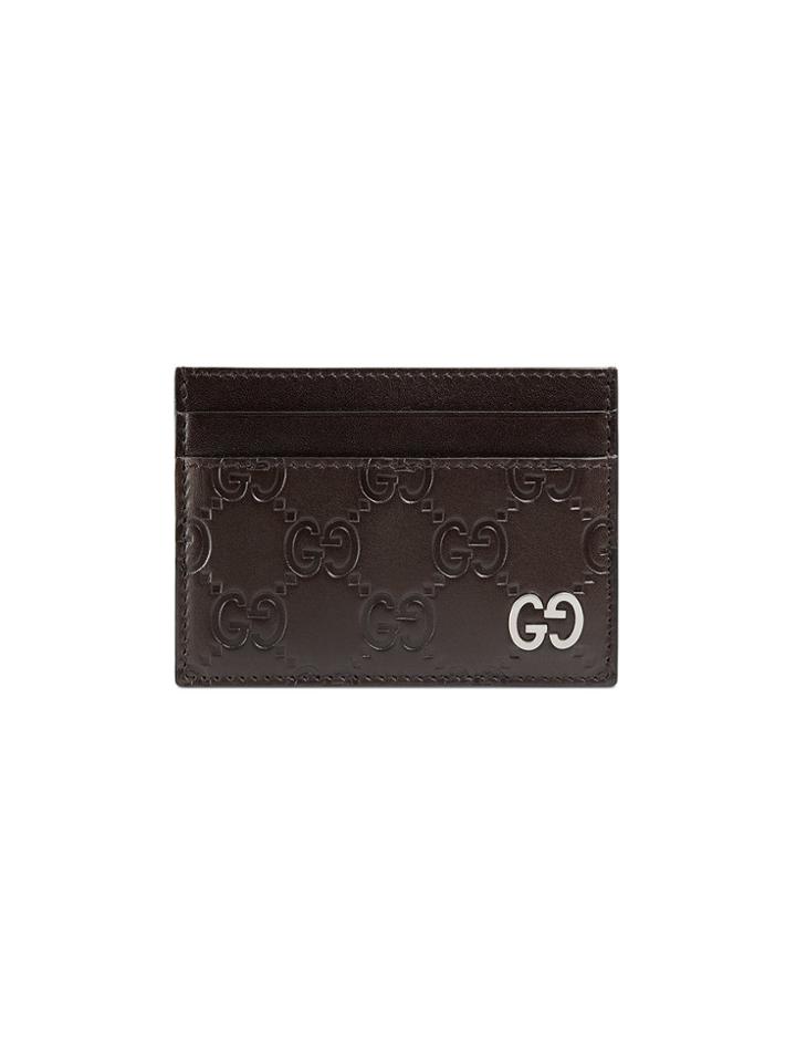 Gucci Gucci Signature Card Case - Brown