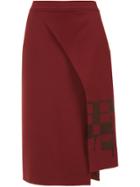 Mara Mac Panelled Midi Skirt - Red