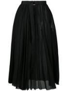 Sacai Belted Pleated Skirt - Black