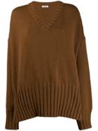 P.a.r.o.s.h. Oversized Knitted Sweater - Brown