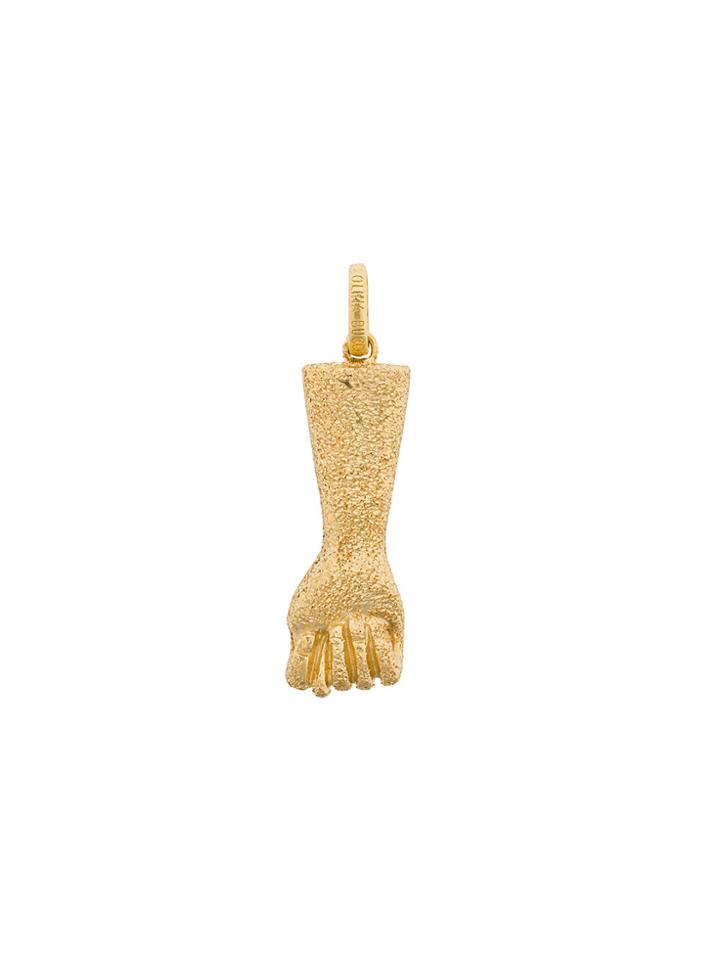 Carolina Bucci 18kt Yellow Gold Florentine Finish Figa Pendant -