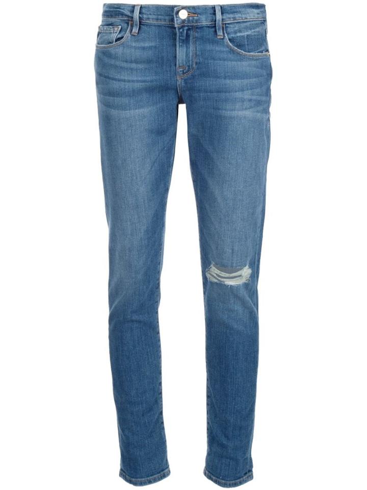 Frame Denim 'le Garçon' Stretch Jeans, Women's, Size: 28, Blue, Cotton/polyester/spandex/elastane