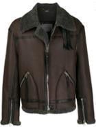Lanvin Fur-lined Aviator Jacket - Brown