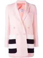 Max Mara Double Breasted Jacket, Women's, Size: 36, Pink/purple, Virgin Wool/angora/cupro