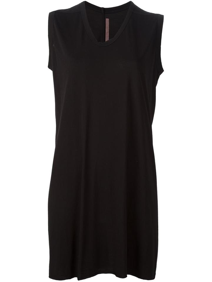 Rick Owens Lilies Scoop Neck Tank Top, Women's, Size: 42, Black, Cotton/polyamide/viscose