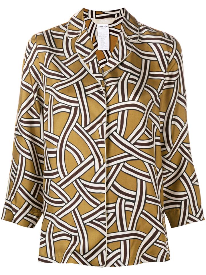 's Max Mara Printed Satin Shirt - Green