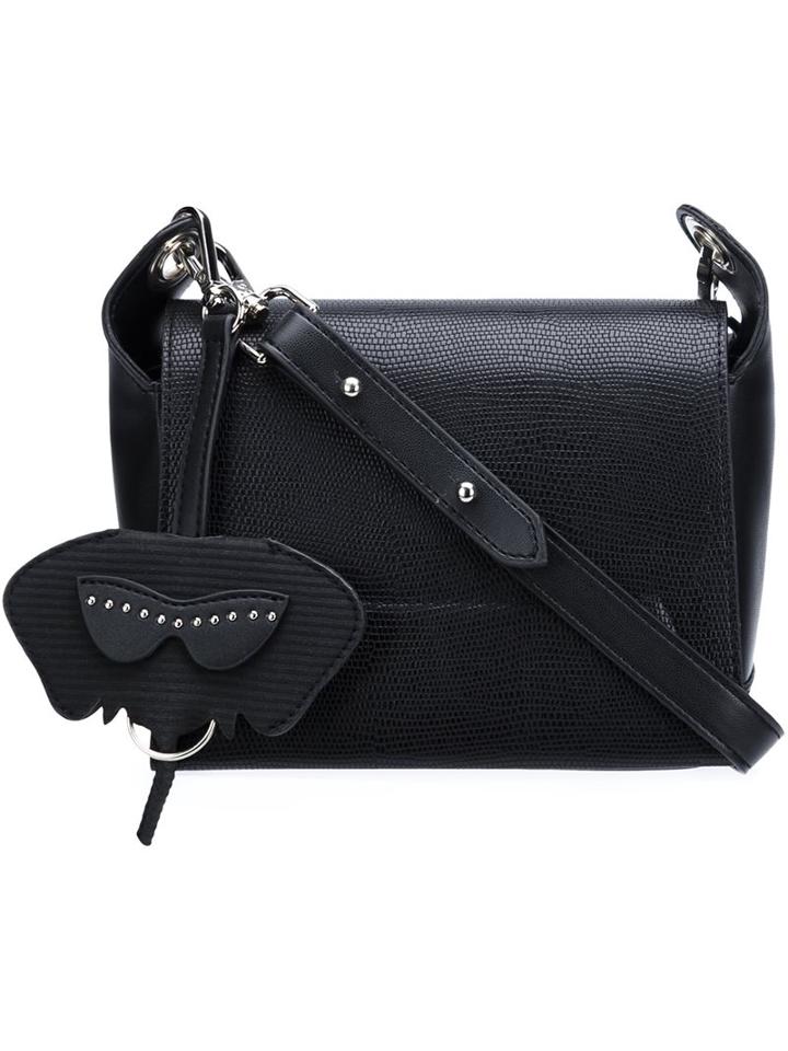 Christian Siriano Snakeskin Effect Flap Crossbody Bag